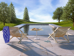 Outdoor teak stool for stylish outdoor living