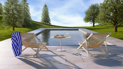 Outdoor teak stool for stylish outdoor living