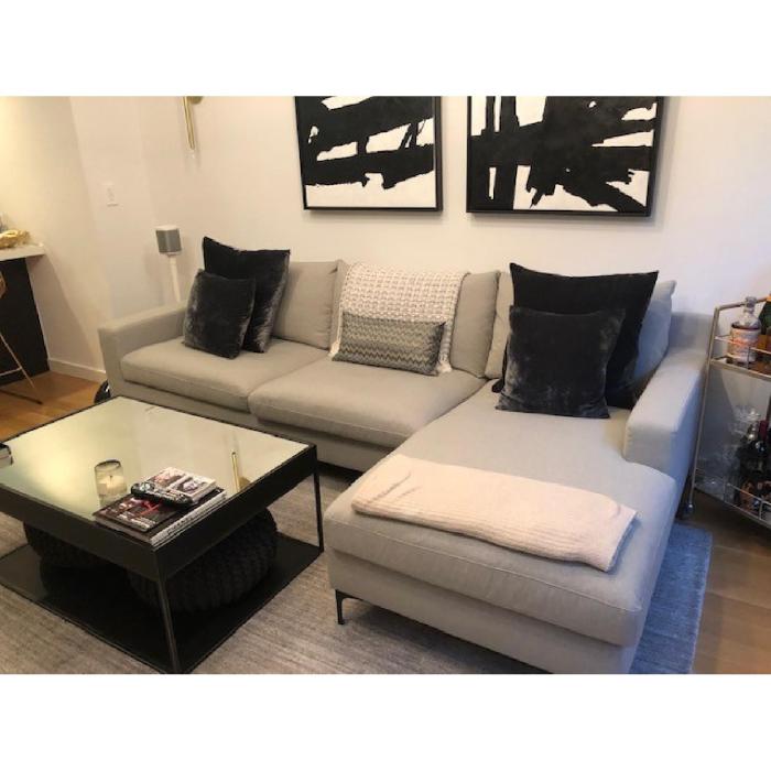 Interior Define Sloan Sectional Reviewing Custom Length and Depth Options