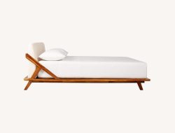 CB2 Drommen Acacia Wood Bed Testing the Minimalist Low-Profile Design