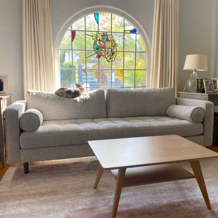 Article Sven Velvet Sofa Testing the Durability of Luxury Mid-Century Seating