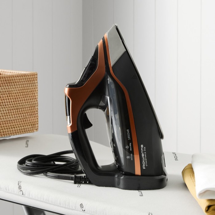 Rowenta Steamforce Digital Steam Iron Removing Stubborn Wrinkles