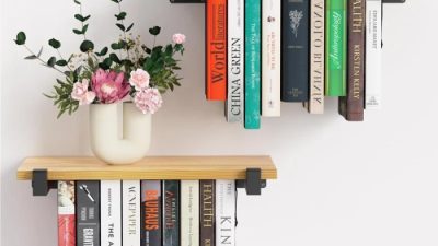 Floating Bookshelf – Industrial Pipe – Wayfair