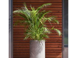 Tall outdoor planters with artificial plants for every space