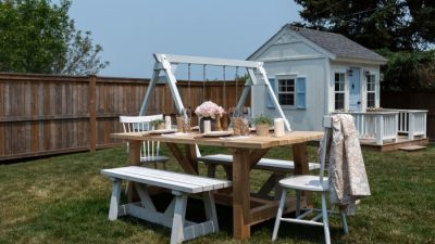 Outdoor dining table farmhouse elegance for every home