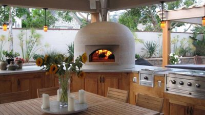 Outdoor kitchen with oven for ultimate outdoor cooking