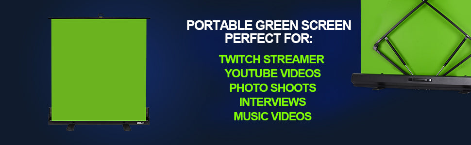 EMART 61x72inch Green Screen, Collapsible Chroma Key Panel, Portable R Green Screen - Collapsible - Emart