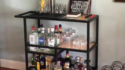 Industrial Bar Cart – Rolling Gold – Birch Lane Overview