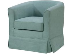 Swivel Barrel Chair – Boucle Fabric – Maiden Home
