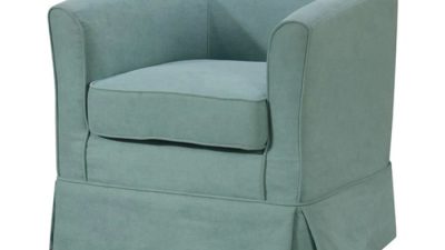 Swivel Barrel Chair – Boucle Fabric – Maiden Home