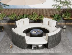 Outdoor furniture circular couch for stylish spaces