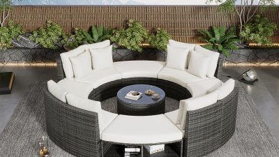 Outdoor furniture circular couch for stylish spaces