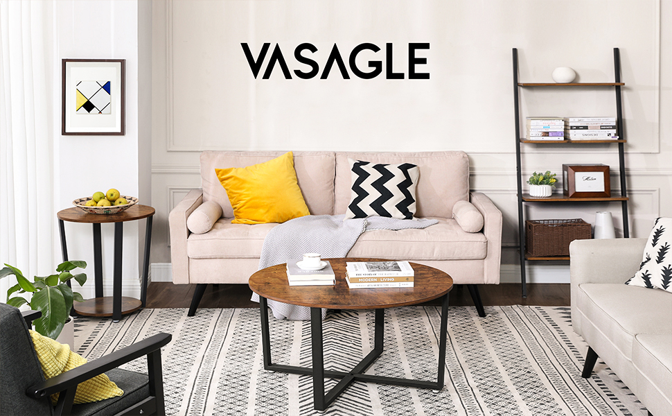 Amazon.com: VASAGLE Dining Table Bench with PU Leather Padded Seat ... Faux Leather Bench - Industrial - Vasagle