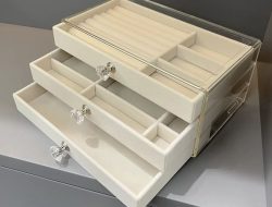 Jewelry Organizer Box – Velvet Lined – Stackers for Elegance