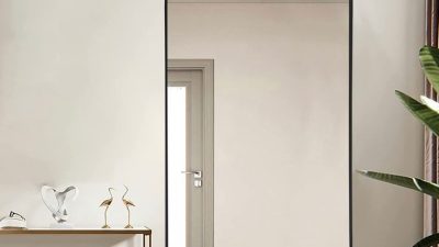 Floor Mirror – Arched Black Frame – Arhaus Stylish Elegance