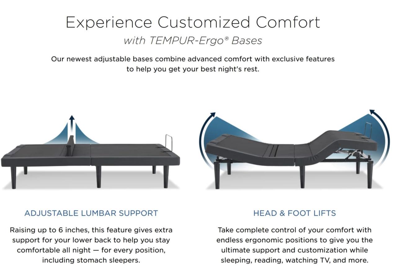 Tempur-Pedic Ergo Smart Adjustable Bed Base · Mattress Warehouse Adjustable Bed Base - Smart Home - Tempur-Pedic